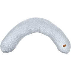 Red Castle Big Flopsy Nursing Pillow, Pregnancy Pillow, Maternity Pillow, Multi-Functional Nursing Pillow, Suitable for Sleeping/Nursing, Support, Relaxation and Comfort, Cotton Flower, Heather Grey