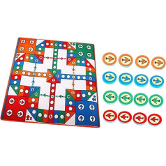 pistro Flying Chess Game Mat with Pieces and Dice for Kids, 32.28 x 32.28 Inches