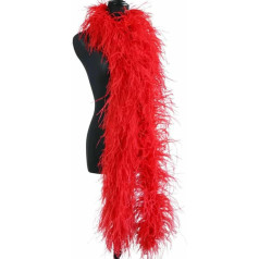 Schwarz-weiße Straußenfederboa, 6-lagig, 0,5/1/1,3/1,5/2 m, lang, flauschig, Schal, Kleiderdekoration in Kleidung, Federdekor, 03, 6-lagig, 2 m