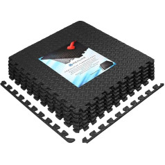 REALIKE Gymnastics Mats Underlay Mats Puzzle Mat 60 cm x 60 cm Floor Cushion Foam Tiles Interlocking Foam Mat for Fitness Mat Gym Mat Sports Mat Training Mat Floor Protection