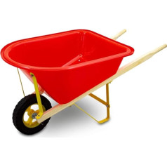 Children's Wheelbarrow Sliding Barrow Wheel Barrow Disc Chest for Garden Sandpit and Beach (Red)