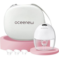 Hands Free Breast Pump Electric Portable: BPA Free Electric Breast Pump Hands-Free with 3 Modes and 9 Levels, Strong Suction Power, Leak Design, with 24 mm Shield with 17/19/21 mm Flange, Pack