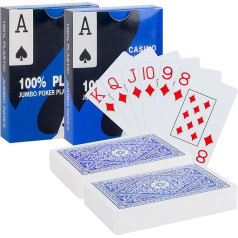 SWINILAYA 2 Decks Playing Cards PVC Waterproof Poker Card Set, High-Quality Waterproof Card Game, 52 Cards Deck + 2 Joker Cards