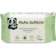 Mama Bamboo Eco Baby Wipes - 12 Packs