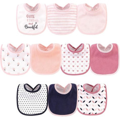 Hudson Baby Unisex Baby Bib Pack of 10, Cute, Kind and Beautiful Bandana, Cute, Friendly and Beautiful, One Size