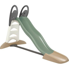 Smoby Life - XL Double Wave Slide with Min.70% Recycled Content - Large Slide with Water Connection, 2.30 m Long, with Slide Spout, Braces, for Children from 3 Years