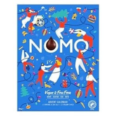 NOMO Adventskalender Schokolade - Vegane Weihnachten & ohne Allergene - Laktosefrei, Glutenfrei, Eifrei und ohne Nuss - 96g - zertifizierter Kakao, Chocolate Gift - 100% Vegan, 100% Geschmack