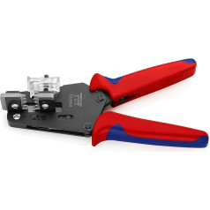 Knipex Präzisions-Abisolierzange mit Formmessern brüniert, mit Mehrkomponenten-Hüllen 195 mm 12 12 12