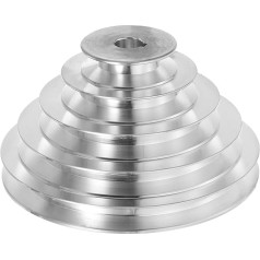 QUARKZMAN Aluminium A-type 5 step disc wheel 16 mm bore 55-150 mm outer diameter for A-type V-belt 12.7 mm width belt