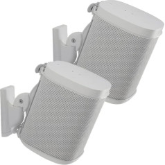 Sanus Wandhalterung (verstellbar, für Sonos Play: 1 und Play: 3 Lautsprecher – Weiß (2 Stück)