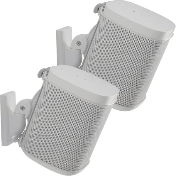 Sanus Wandhalterung (verstellbar, für Sonos Play: 1 und Play: 3 Lautsprecher – Weiß (2 Stück)