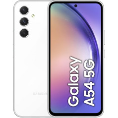 Samsung Galaxy A54 5G, Android Smartphone, 6.4 Inch Dynamic AMOLED Display, 5,000 mAh Battery, 128 GB/8 GB RAM Mobile Phone in Awesome White incl. -