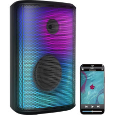 auvisio Party Box: Mobile Outdoor PA Party System & Bluetooth Boombox, Light Effects, 200 W (Music Box, Bluetooth Box, Voice Amplifier)