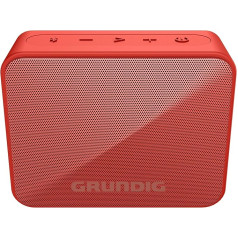 GRUNDIG Solo+ Red Bluetooth Speaker, Soundbox, 3.5 W RMS Power, 30 Metre Range, More Than 20 Hours Playtime, Bluetooth 5.3, Splash-proof Housing (IPX5), Black