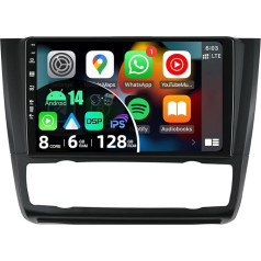 BXLIYER - 6G+128G - Android 13 IPS Car Radio Fits BMW 1 Series E81 E82 E87 E88 (2004-2012) - Wireless CarPlay/Android Car/DSP - Camera & Mic - 9 Inch 2 DIN - DAB SWC Fast-Boot 360-Camera 4G WiFi