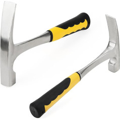 KEILEOHO 2 x 680g Matt Stone Hammer with Non-Slip Handle 30cm Geologist Hammer