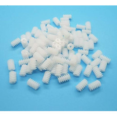XUBF-GEAR, 6 x 10 mm Worm Transmission 2A Turbine Hole 2 mm Tight (1.95 mm) Reduction Transmission Plastic Sprocket DIY Toy Accessories 100 Pieces/Package