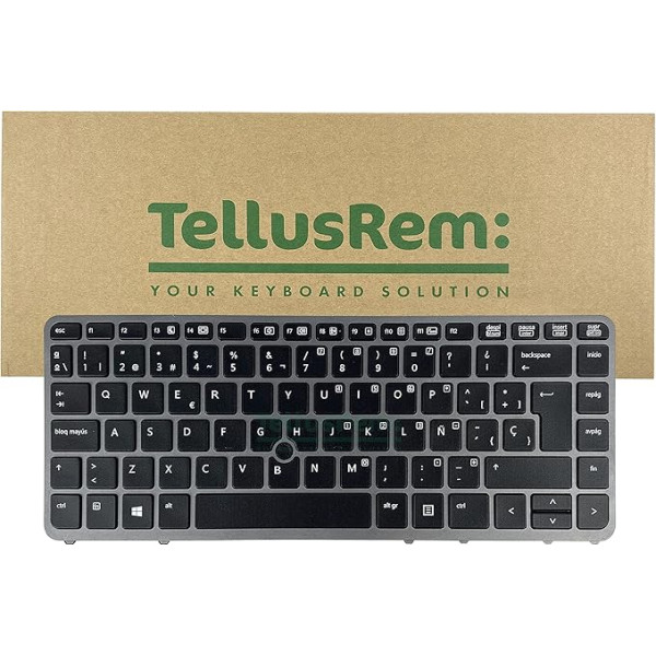 TellusRem Replacement Keyboard Spanish Backlight for HP 840 G1, 840 G2, 850 G1, 850 G2