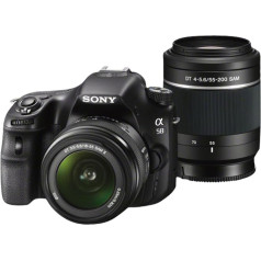 Sony Alpha A58 Translucent Mirror Interchangeable Lens Camera with 18-55mm and 55-200mm Lenses (20MP)