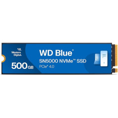 WD Blue SN5000 NVMe SSD 500GB Internal SSD (Speeds of up to 5000MB/s/4000MB/s Read/Write, 300TBW, Western Digital nCache 4.0, Acronis True Image for Western Digital)