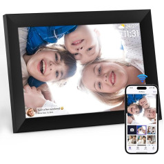 Ekasoco 10.1 Inch WiFi Digital Picture Frame, 1280 x 800 HD IPS Touch Screen, 32 GB Memory, Automatic Rotation, Wall Mounting, Share Moments from the Phone Instantly via the Uhale App, Black