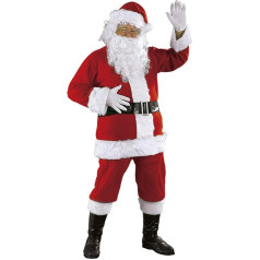 Rubies Deluxe Adult Costume - Full Suit and Beard - One Size - Official Christmas, Celebrations and Parties