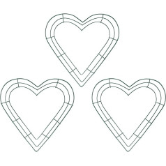 Yeruvce Metal Wreath 12 Heart-Shaped Wire Wreath Frame for Home Wedding and Valentine's Day DIY