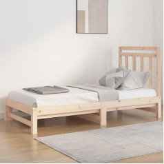 Homgoday Day Bed Extendable Sofa Bed Sofa Bed Day Bed Sofa Bed Wooden Bed Sofa Couch Guest Bed for Living Room 2 x (90 x 190) cm Solid Pine Wood