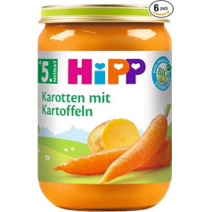 HiPP Early Carrots with Potatoes Organic Pack of 6 (6 x 190 g)