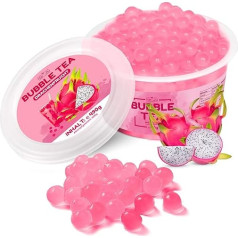 Bubble Tea Beads Dragon Fruit 490 g Bob Beads Dragonfruit Boba Fruit Beads Vegan, Gluten Free and More Contents