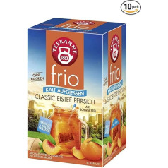 Teekanne Frio Classic Iced Tea Peach Pack of 10 (10 x 18 Tea Bags) 10 x 45 g