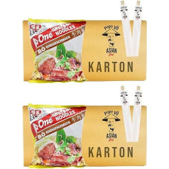 A-One Instant Noodle Soup Beef Flavour Mi Bo (Papa Vo) Pack of 60 (60 x 85 g)