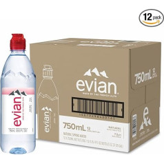 evian Evian Natural Mineral Water Sports Cap 75cl (12 Stück)
