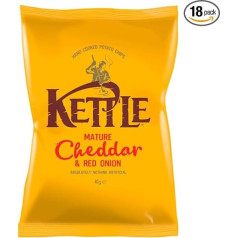 Kettle® Chips Mature Cheddar & Red Onion 40 g (Pack of 18)