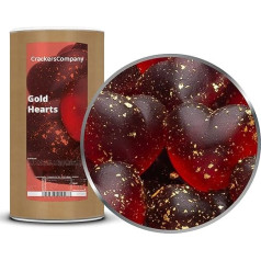 1 x 1050 g Fruit Juice Gum Hearts with 24 Carat Real Gold with Raspberry Juice from Fruit Juice Concentrate Gluten-Free Lactose Free