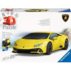 Puzzle 3d transportlīdzekļi lamborghini huracan evo giallo