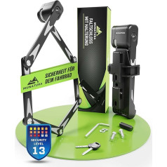 MUNATURA Folding Bicycle Lock [95 cm] - Bicycle Lock Folding Lock - Bicycle Lock High Security - Bicycle Lock with Holder - Bike Lock