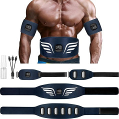 Profey EMS Abdominal Muscle Trainer, Electric for Arm Leg, Abdominal Trainer with 10 Modes and 30 Intensities, EMS Device with Calorie Consumption Display and USB Charging