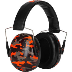 SnuG Kids Ear Defenders - Noise Cancelling Headphone Protectors for Children, Toddlers and Babies (Orange Camo)