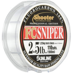 SUNLINE Fluorocarbon Line Shooter, Sniper, 328.1 ft (100 m), 6.4 kg, Natural Clear