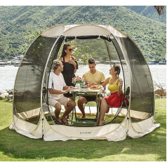 ULTICOR Canopy Outdoor Screen Tent - Instant Pop Up Screen Room Tent - Large Screen House - 4-6 Person Gazebo Canopy Tent for Picnics, Barbecues, Parties, Patio & Camping, Not Waterproof