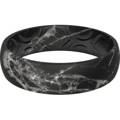 ThunderFit Silicone Wedding Rings for Women Breathable Printed 5.5mm Wide 1.8mm Thick