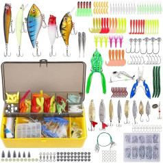 Homealexa 301 Fishing Lure Mixed Tackle/Floating Fishing Lure Hook Fishing Accessories Kit Set with Storage Box