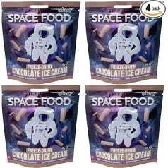 Space Food Freeze Dried (Chocolate Ice Cream, Pack of 4)