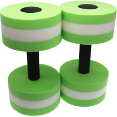QHALEN Water Aerobic Exercise, Foam Dumbbell, Pool Resistance, Water Aqua Fitness Dumbbells, Hand Bars, Workout Equipment for Weight Loss (Set of 2)