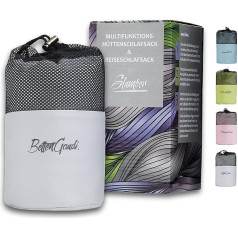 Slumber® Summer Sleeping Bag | 3 Functions Travel Sleeping Bag | Sleeping Bag Lining/Inner Sleeping Bag | Microfibre Soft & High Quality | Zip & Duvet Cover | Individual Design