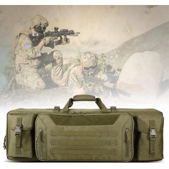 DFANCE Rifle Bag Rifle Case Lockable Long Gun Bag / Case 2 Long Gun Waterproof Weapon Bag Tactical Rifle Bag Lockable Enough Storage Space with Double Compartment