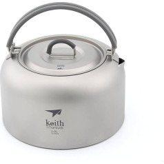 Keith Titanium Kettle Ultralight Camping Cookware Pot Tea 1L-1.5L Ti3901