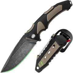 FULLHI 4.4 Inch Fixed Blade Hunting Knife, 440C Steel Blade, PP + TPR Handle Hunting Knife with Sheath for Camping, Hiking, Survival for Men, Women