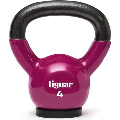 tiguar Kettlebell 4kg Purple Strength Training Weights Sports Home Fitness